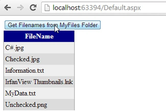 GetFilenames