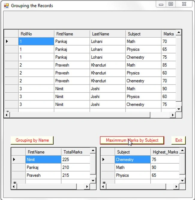 GrpBySubject