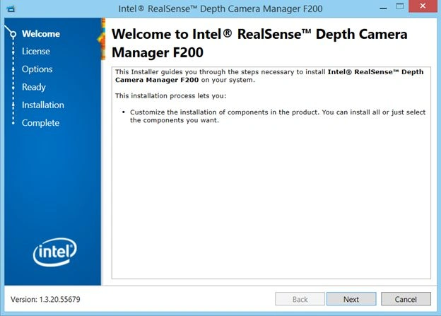 Intel RealSense Depth Camera Manager