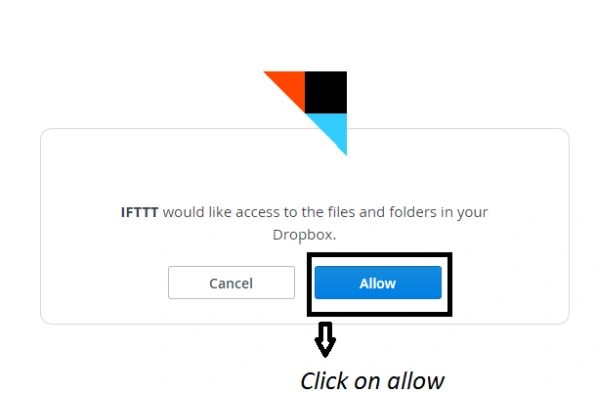click on allow