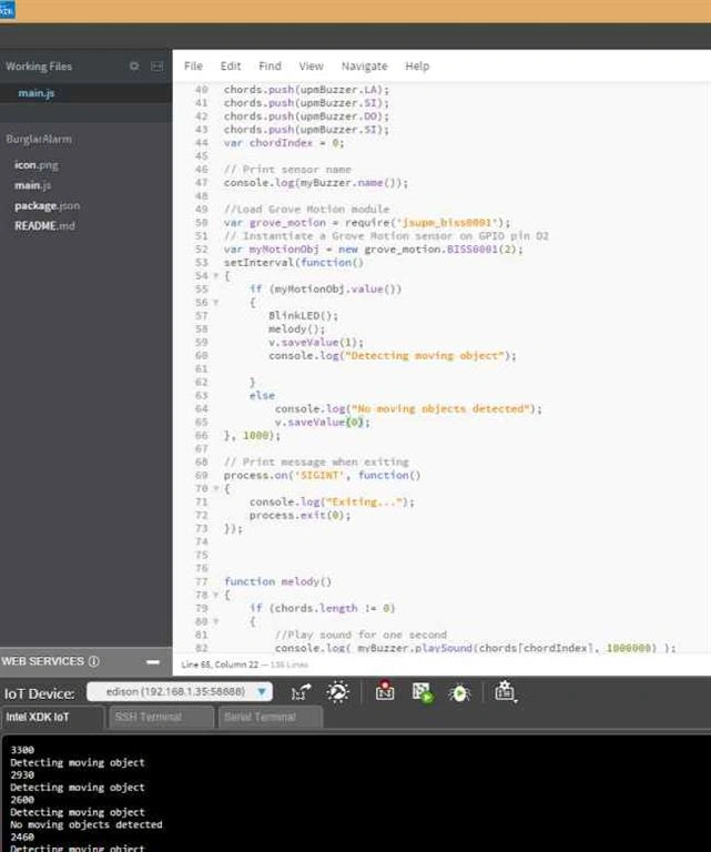 Code for PIR Sensor