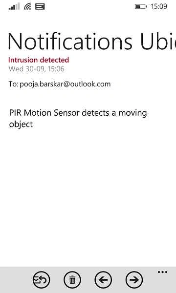 PIR Motion Sensor Detects a moving object