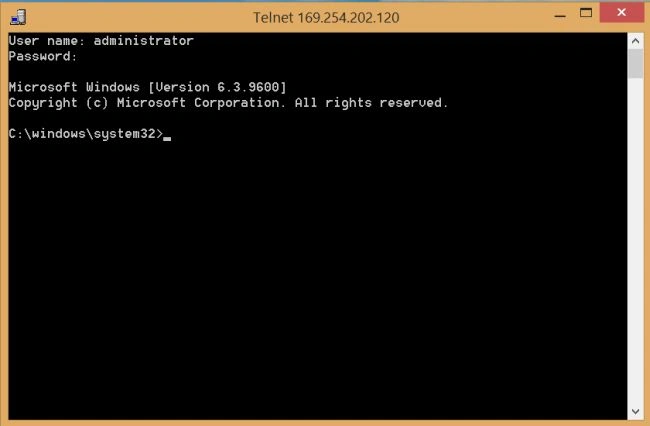 Telnet here