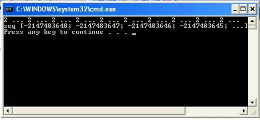 init-and-initinfinite Output
