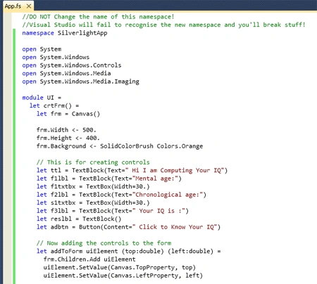 IQ example code part1
