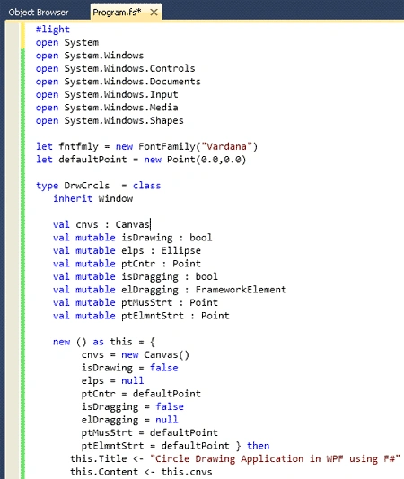 Circleshape Example code1