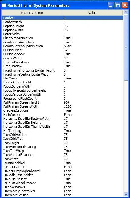 Systemparam Output1