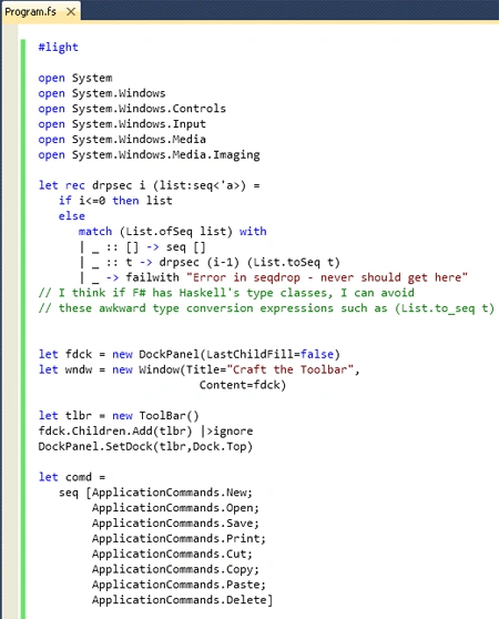 ToolBar Example code Part1