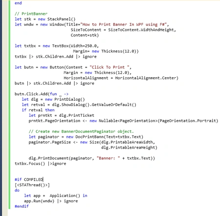 PrintBanner Example code part 1.1.1