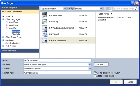 New Project Dialog Box
