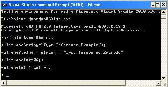 Type Inference example result