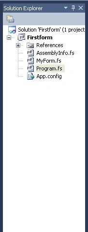 Solution explorer