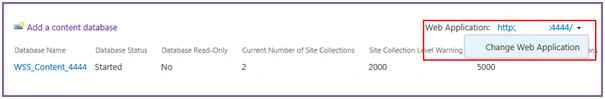 Change web application