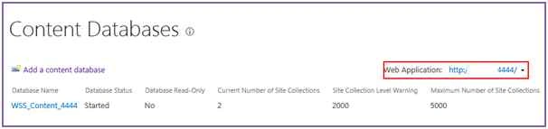 Manage Content Databases