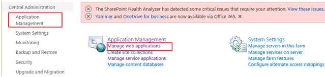 Manage web applications