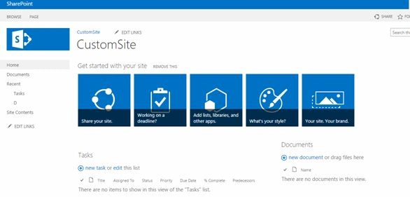 New custom Site