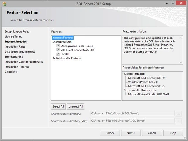 Select ALL the check boxes