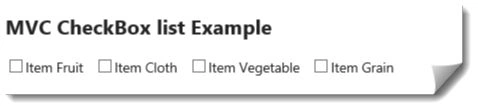 CheckboxList in MVC