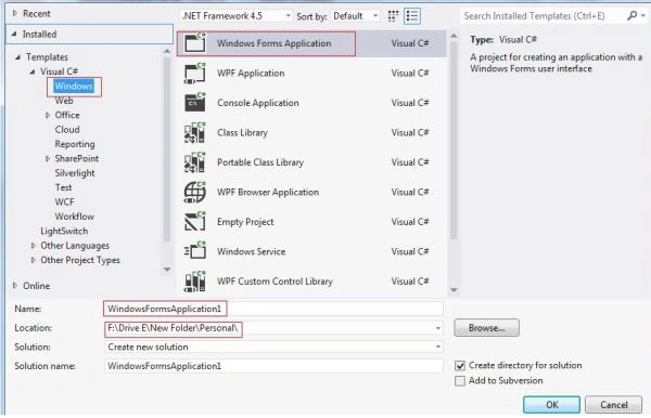 windows form application