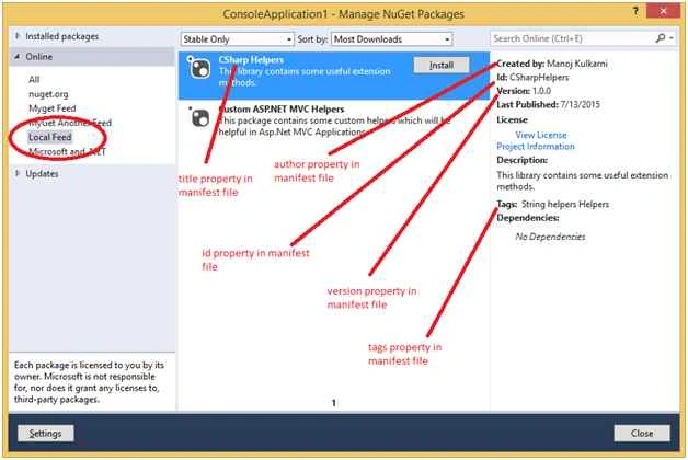 Install The Nuget Package