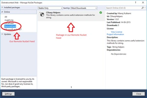 Remote NuGet Feed