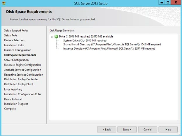 Disk Space Requirements