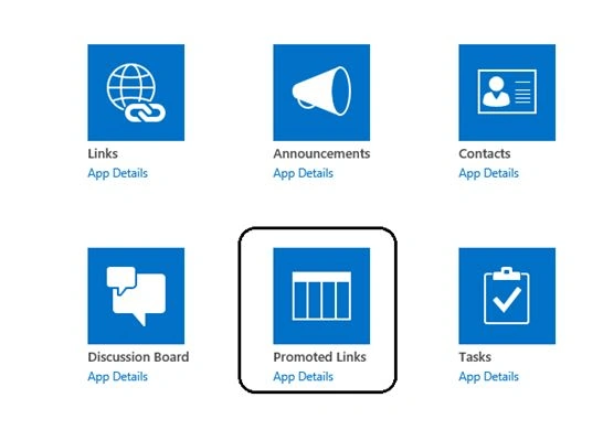 add an app and select Promoted Links