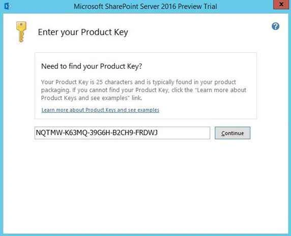 nter the product key 