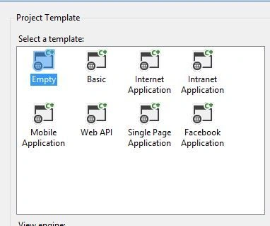 select a template