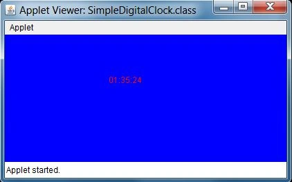 digital clock in Java