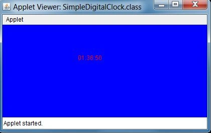 digital clock in Java