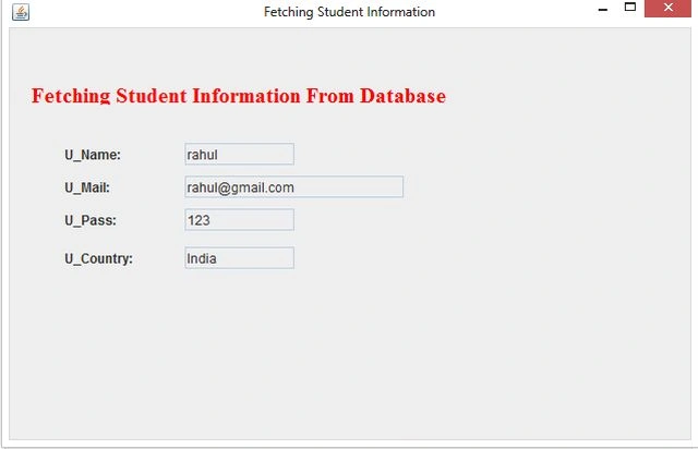 Fetching Rahul Records