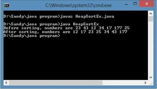 Heap Sort In Java