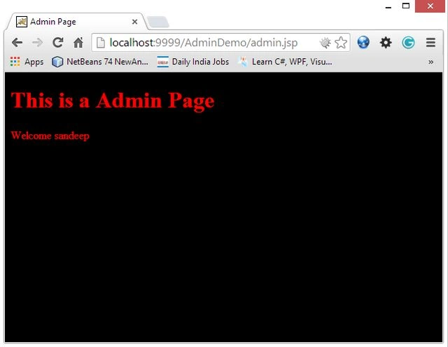 Admin User Page