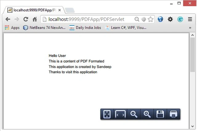 Data in PDF view