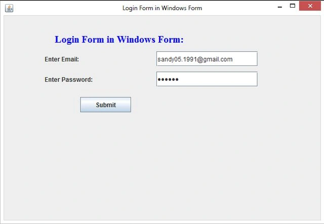 Wrong password