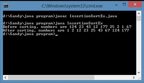 Insertion Sort in Java