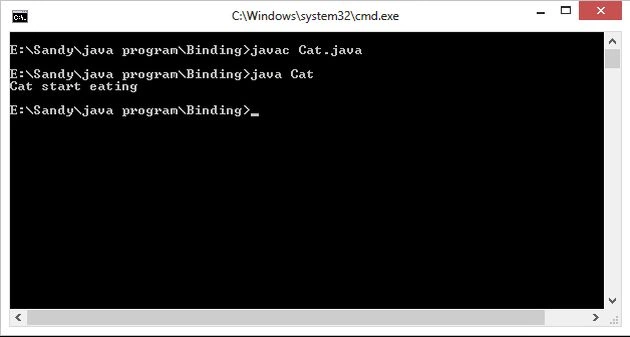 Static binding in Java