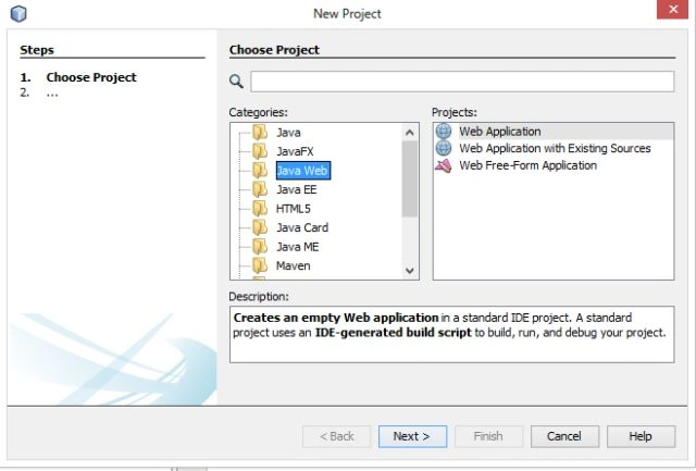 Choose Project Type