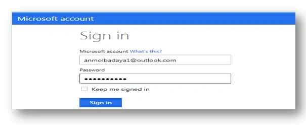 log in