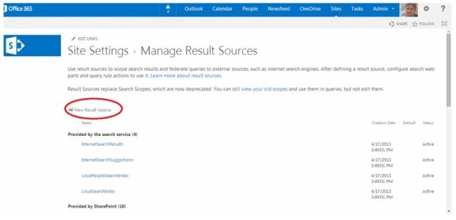 Result Sources