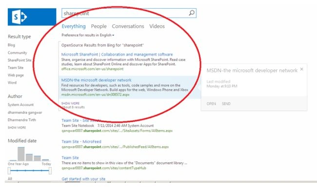 Search home page