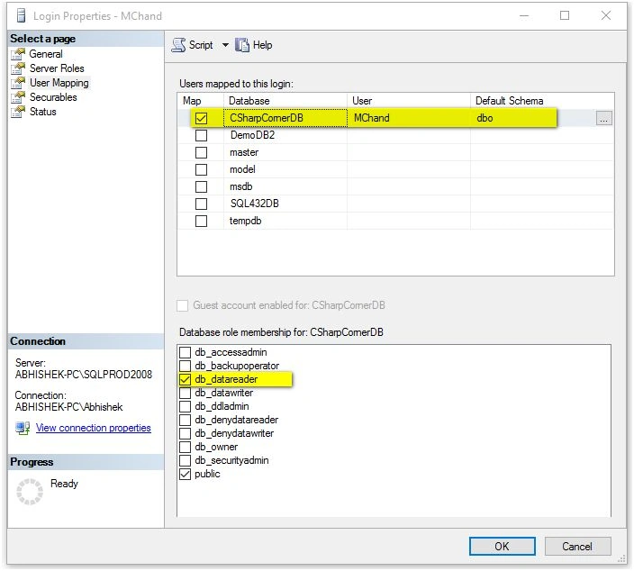 User Mapping tab