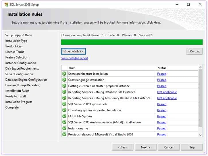 Installation Rule