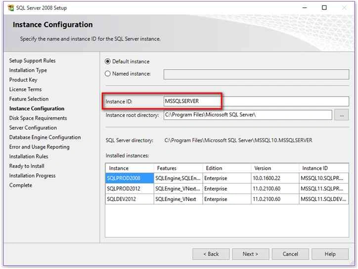 Instance Configuration