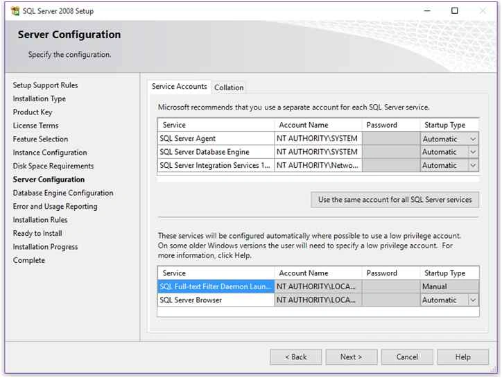 Server Configuration