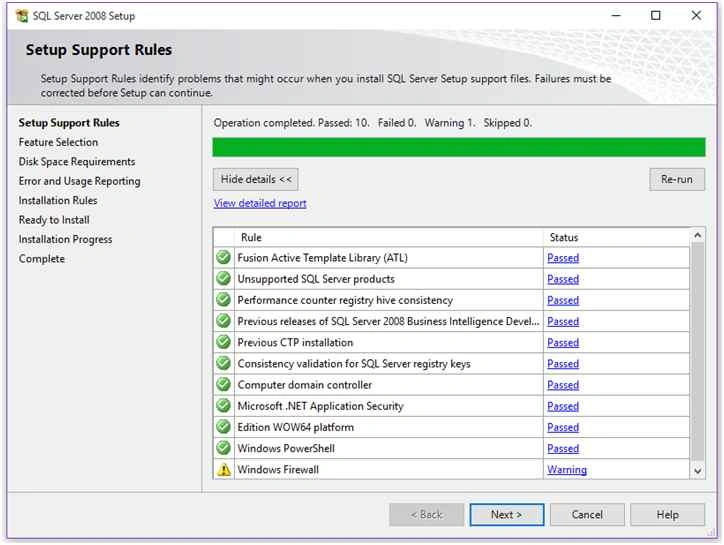  Setup Support Rules