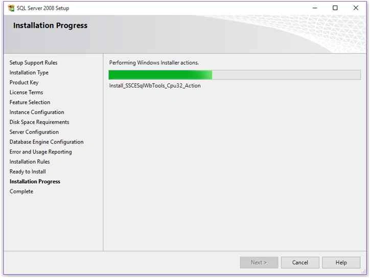 start the installation process