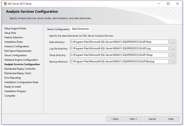 Analysis Services data