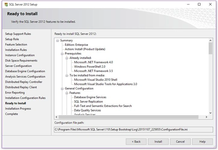Installation Summary